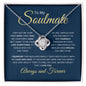 To My Soulmate | How Special | Love Knot Necklace - Elliotrose Gifts