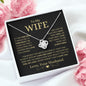 To My Wife | Feel My Love | Love Knot Necklace - Elliotrose Gifts