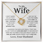 To My Wife | Feel My Love | Love Knot Necklace - Elliotrose Gifts