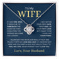 To My Wife | First Kiss | Love Knot Necklace - Elliotrose Gifts