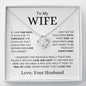 To My Wife | If I Had One Wish | Love Knot Necklace - Elliotrose Gifts