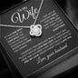 TO My Wife | Last Everything | Love Knot Necklace - Elliotrose Gifts