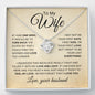 TO My Wife | Last Everything | Love Knot Necklace - Elliotrose Gifts