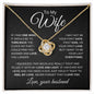 TO My Wife | Last Everything | Love Knot Necklace - Elliotrose Gifts