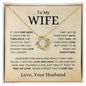 To My Wife | Love and Light | Love Knot Necklace - Elliotrose Gifts