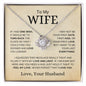 To My Wife | Love and Light | Love Knot Necklace - Elliotrose Gifts