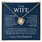 To My Wife | Love You Longer | Love Knot Necklace - Elliotrose Gifts