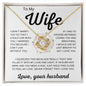 To My Wife | Loving You | Love Knot Necklace - Elliotrose Gifts