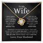 To My Wife | Never Forget | Love Knot Necklace - Elliotrose Gifts