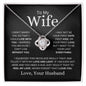 To My Wife | Never Forget | Love Knot Necklace - Elliotrose Gifts