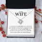 To My Wife | One Thing | Love Knot Necklace - Elliotrose Gifts