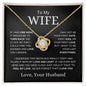 To My Wife | One Wish | Love Knot Necklace - Elliotrose Gifts