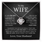To My Wife | One Wish | Love Knot Necklace - Elliotrose Gifts