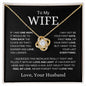 To My Wife | One Wish | Love Knot Necklace - Elliotrose Gifts