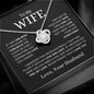 To My Wife | One Wish | Love Knot Necklace - Elliotrose Gifts