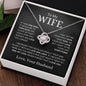 To My Wife | One Wish | Love Knot Necklace - Elliotrose Gifts
