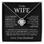 To My Wife | One Wish | Love Knot Necklace - Elliotrose Gifts