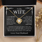 To My Wife | Squeezed This Necklace | Love Knot Necklace - Elliotrose Gifts
