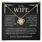 To My Wife | Squeezed This Necklace | Love Knot Necklace - Elliotrose Gifts