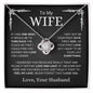 To My Wife | Squeezed This Necklace | Love Knot Necklace - Elliotrose Gifts