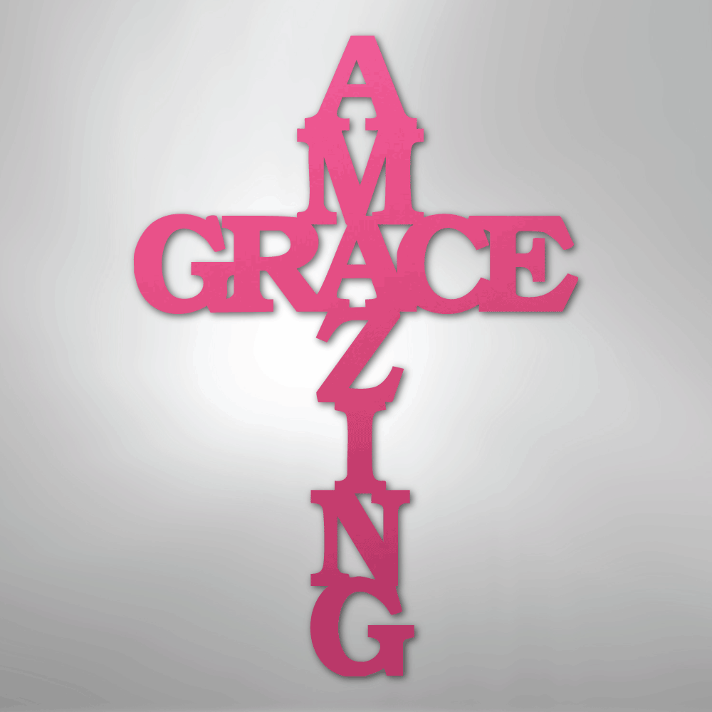Amazing Grace Cross - Steel Sign - Elliotrose Gifts
