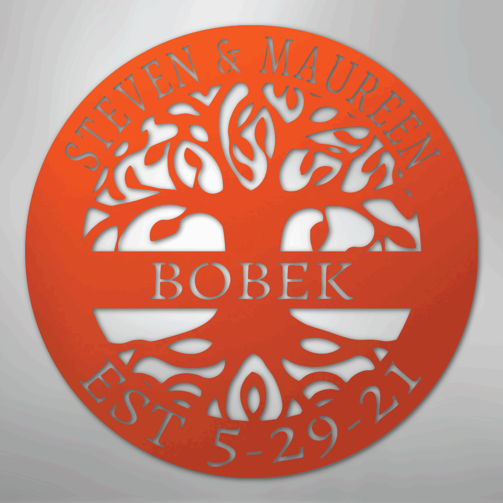Elaborate Tree Of Life - Steel Sign - Elliotrose Gifts