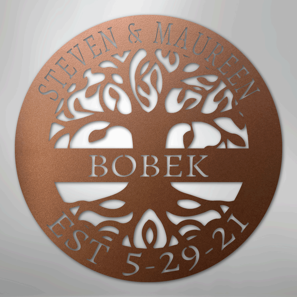 Elaborate Tree Of Life - Steel Sign - Elliotrose Gifts