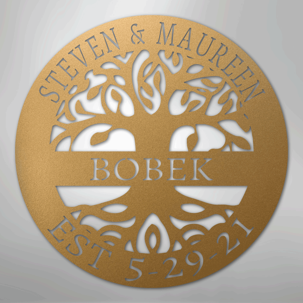 Elaborate Tree Of Life - Steel Sign - Elliotrose Gifts