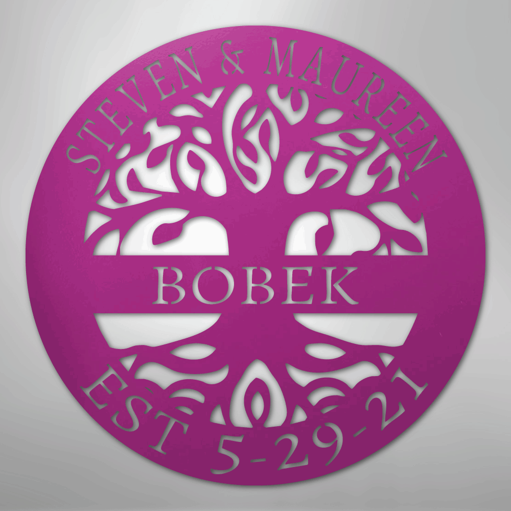 Elaborate Tree Of Life - Steel Sign - Elliotrose Gifts