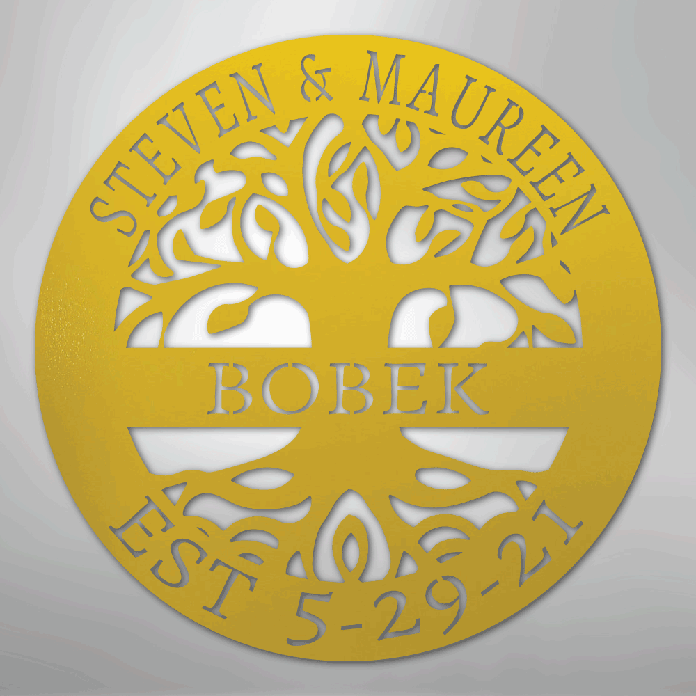 Elaborate Tree Of Life - Steel Sign - Elliotrose Gifts