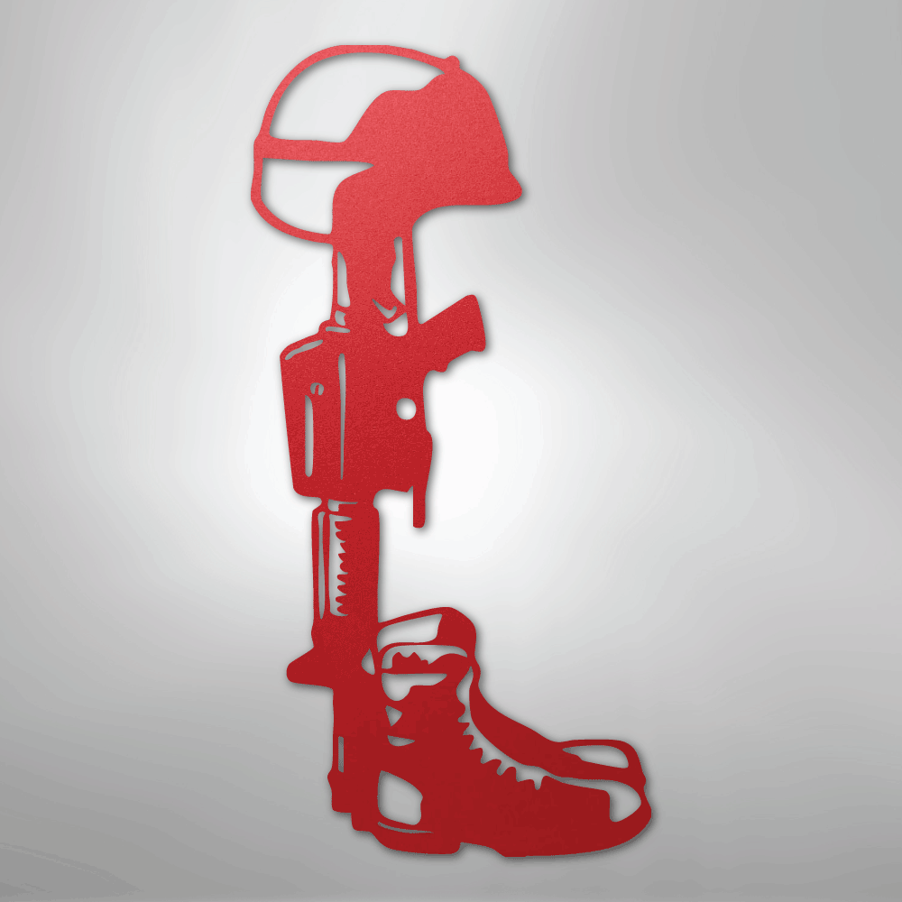 Fallen Soldier Memorial - Steel Sign - Elliotrose Gifts