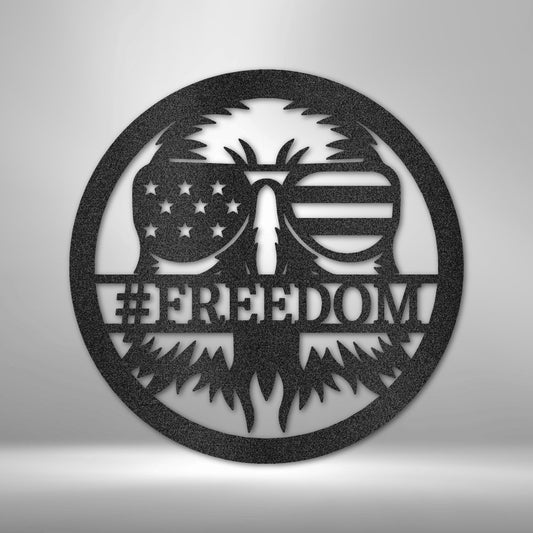 American Eagle Monogram - Steel Sign - Elliotrose Gifts