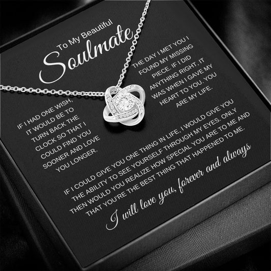 Beautiful Soulmate | One Wish | Love Knot Necklace - Elliotrose Gifts