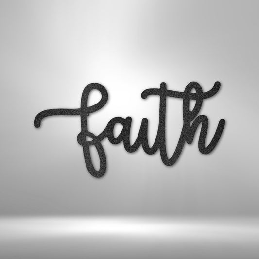 Faith Script - Steel Sign - Elliotrose Gifts