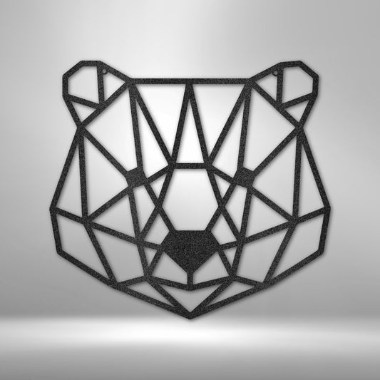 Geometric Bear - Steel Sign - Elliotrose Gifts
