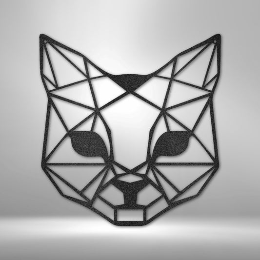 Geometric Cat - Steel Sign - Elliotrose Gifts
