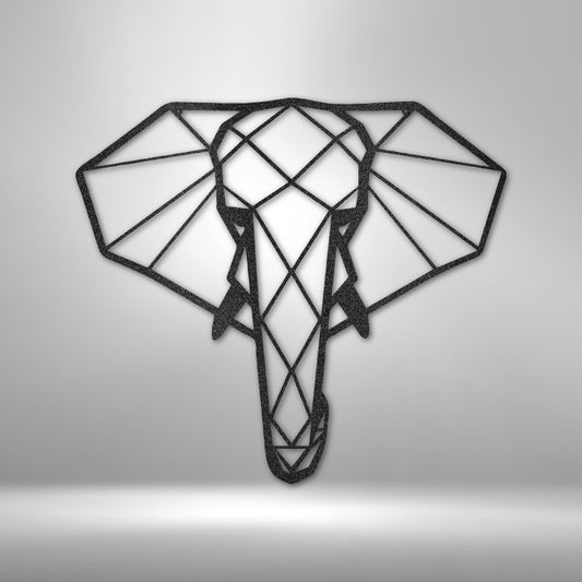 Geometric Elephant - Steel Sign - Elliotrose Gifts