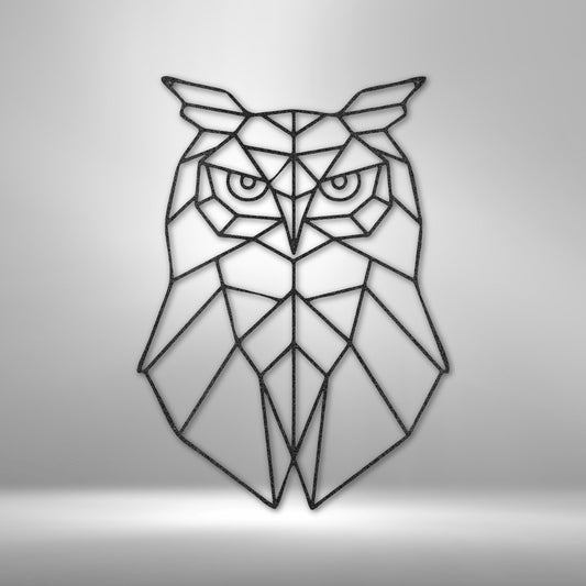 Geometric Owl - Steel Sign - Elliotrose Gifts