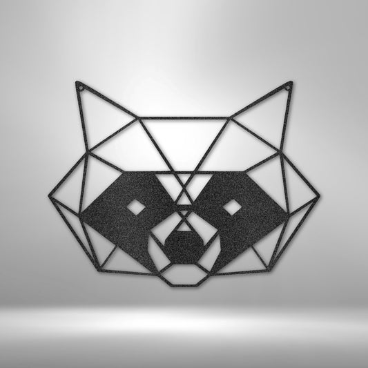 Geometric Raccoon - Steel Sign - Elliotrose Gifts