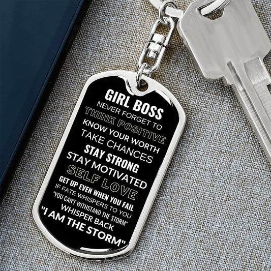Girl Boss | Motivational Quotes | Key Chain - Elliotrose Gifts