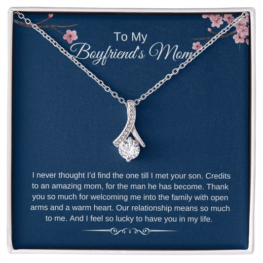 To My Boyfriends Mom | Your Son | Alluring Beauty Necklace - Elliotrose Gifts