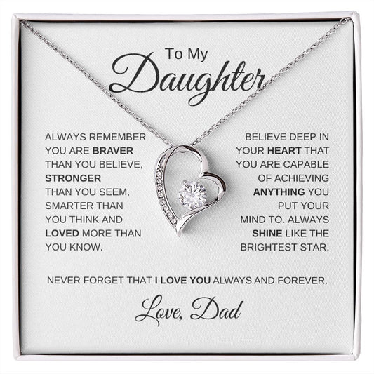 To My Daughter | Always Remember | Forever Love Necklace - Elliotrose Gifts