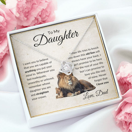 To My Daughter | Proud To Be Your Father | (Love Knot Necklace) - theelliotrose