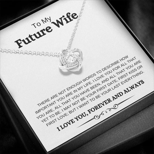 To My Future Wife | Love You | Love Knot Necklace - Elliotrose Gifts