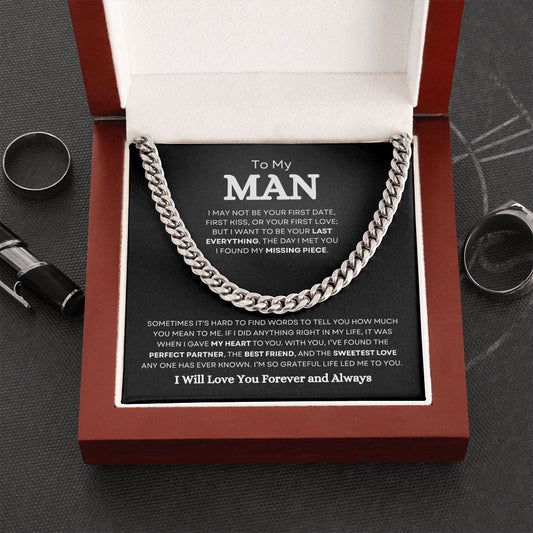 To My Man | Forever and Always | Cuban Link Chain - Elliotrose Gifts