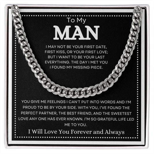 To My Man | Forever and Always | Cuban Link Chain - Elliotrose Gifts