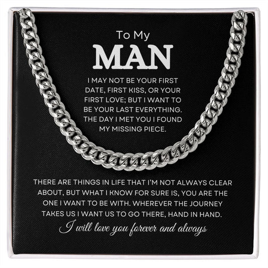 To My Man | Love You Forever | Cuban Link Chain - Elliotrose Gifts