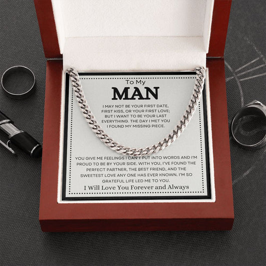 To My Man | Love You Forever | Cuban Link Chain - Elliotrose Gifts