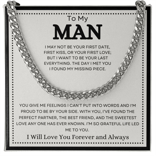 To My Man | Love You Forever | Cuban Link Chain - Elliotrose Gifts
