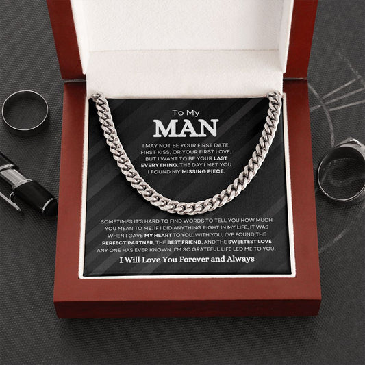 To My Man | My Everything | Cuban Chain Necklace - Elliotrose Gifts